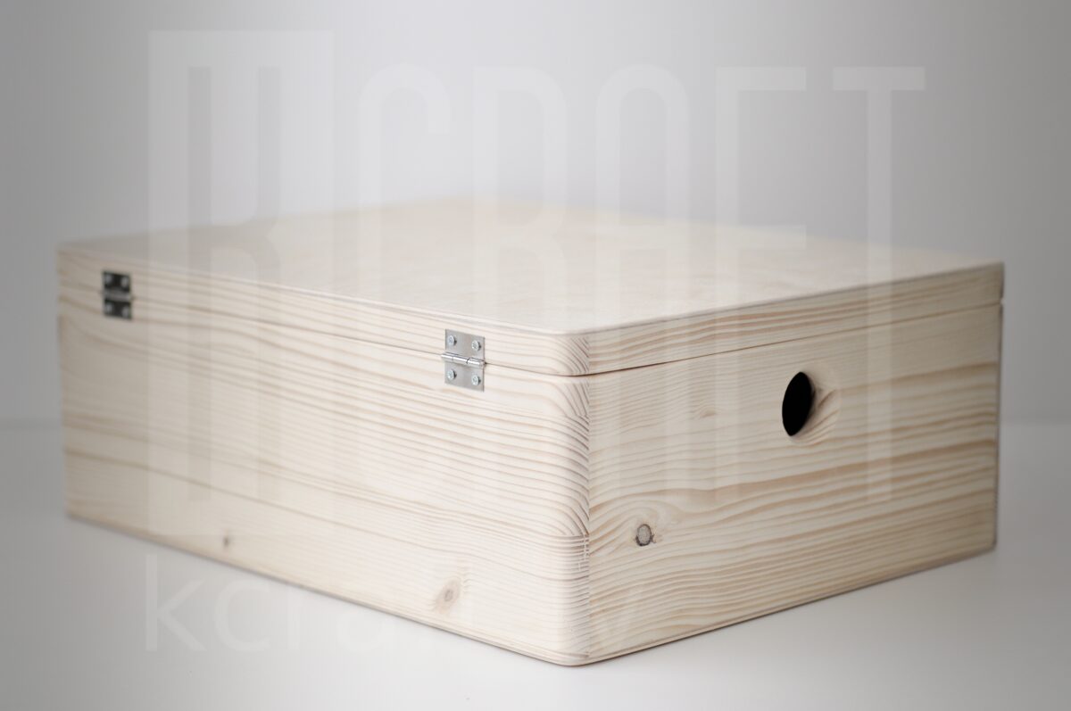Koka kaste ar vāku L, 40x30x14cm