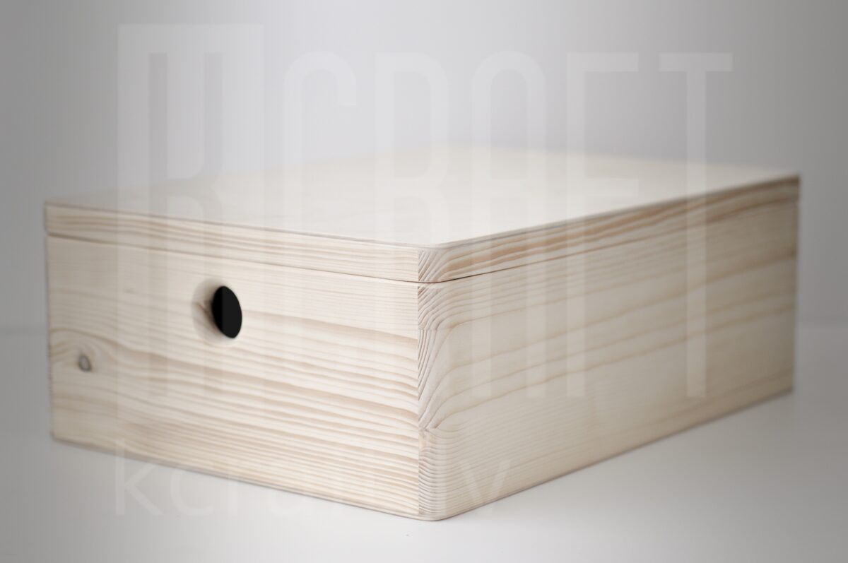  Wooden Box with Lid L, 40x30x14cm
