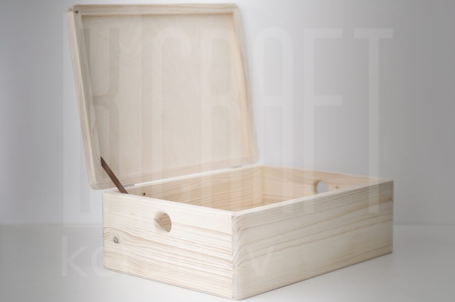 Koka kaste ar vāku L, 40x30x14cm