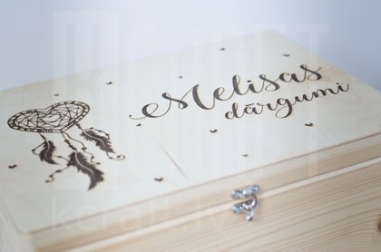 Lāde - gravējums "Sapņu ķērājs"